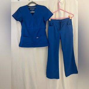 Grey’s Anatomy xsmall royal blue scrub set